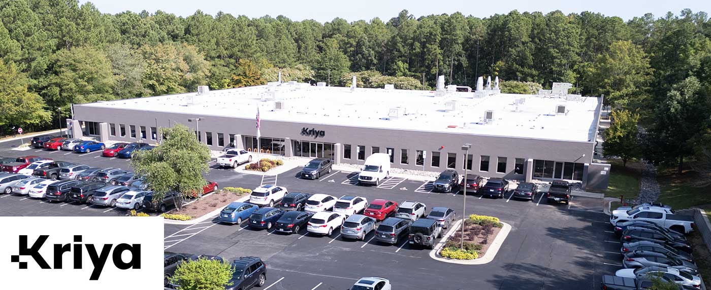 Kriya world-class GMP manufacturing site in the heart of Research Triangle Park North Carolina. 